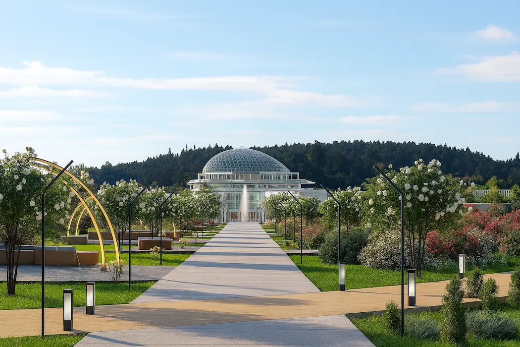 Render de Parque historico VenustasVisuals